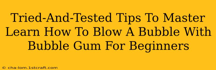 Tried-And-Tested Tips To Master Learn How To Blow A Bubble With Bubble Gum For Beginners