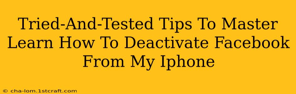 Tried-And-Tested Tips To Master Learn How To Deactivate Facebook From My Iphone