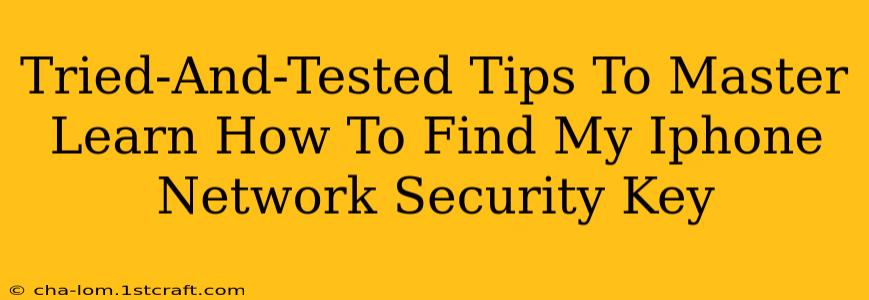 Tried-And-Tested Tips To Master Learn How To Find My Iphone Network Security Key