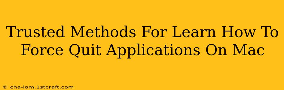 Trusted Methods For Learn How To Force Quit Applications On Mac