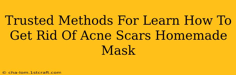 Trusted Methods For Learn How To Get Rid Of Acne Scars Homemade Mask