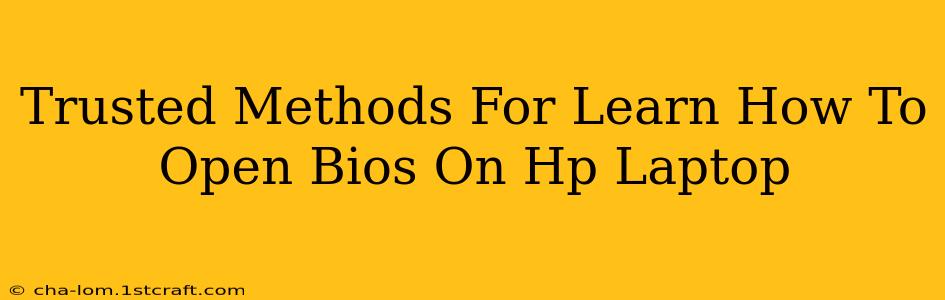 Trusted Methods For Learn How To Open Bios On Hp Laptop