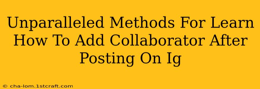 Unparalleled Methods For Learn How To Add Collaborator After Posting On Ig