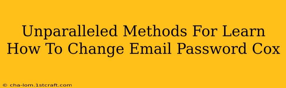 Unparalleled Methods For Learn How To Change Email Password Cox