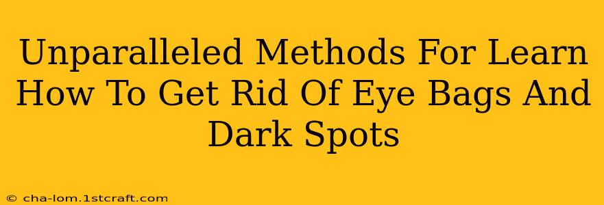 Unparalleled Methods For Learn How To Get Rid Of Eye Bags And Dark Spots