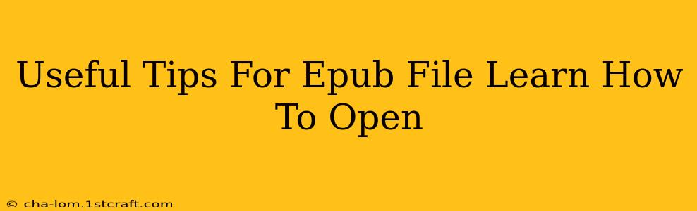 Useful Tips For Epub File Learn How To Open