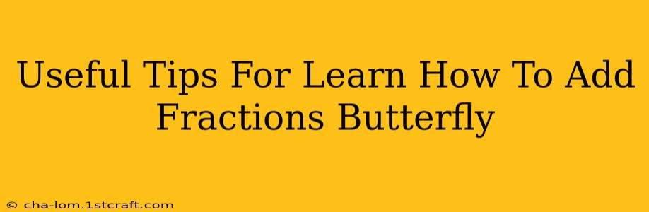 Useful Tips For Learn How To Add Fractions Butterfly