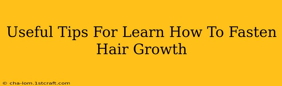 Useful Tips For Learn How To Fasten Hair Growth