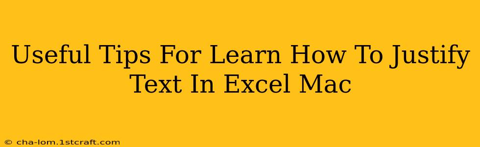 Useful Tips For Learn How To Justify Text In Excel Mac