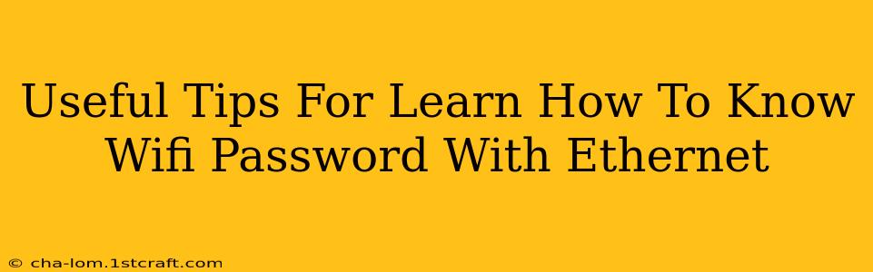 Useful Tips For Learn How To Know Wifi Password With Ethernet