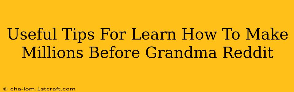 Useful Tips For Learn How To Make Millions Before Grandma Reddit