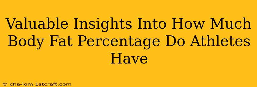 Valuable Insights Into How Much Body Fat Percentage Do Athletes Have