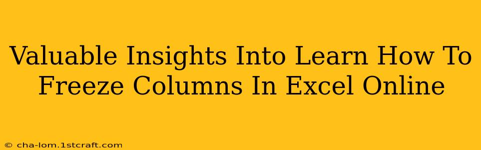 Valuable Insights Into Learn How To Freeze Columns In Excel Online