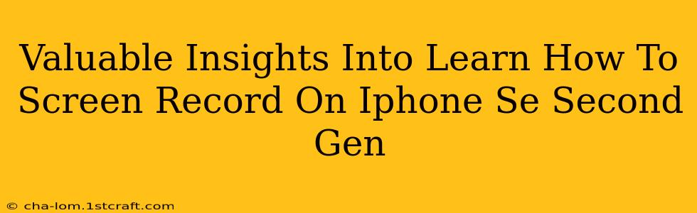 Valuable Insights Into Learn How To Screen Record On Iphone Se Second Gen